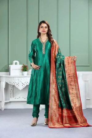 Royal Green Princess Line Kurta Set