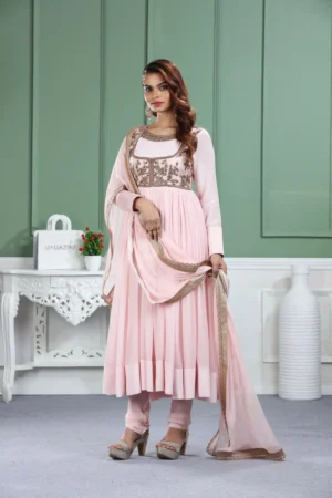 Baby Pink Anarkali Elegance Set